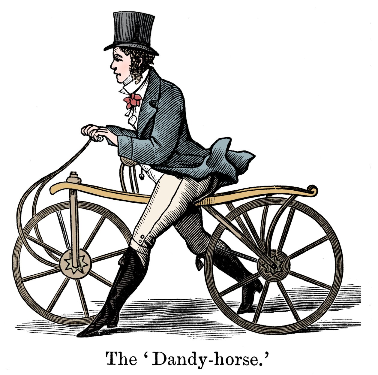 Dandy-Horse tai Draisienne tyyppiä muodikas c1820 tekijältä Unbekannt