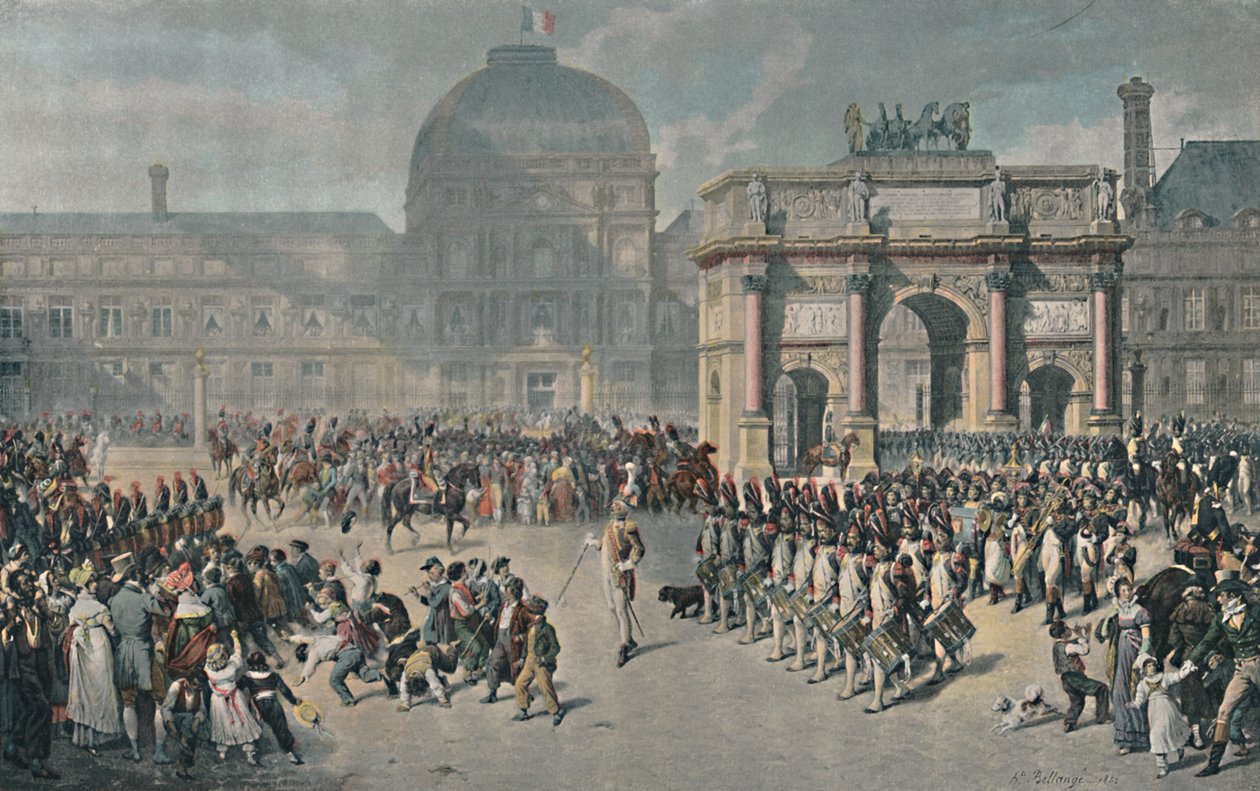 A Day of Review Under The Empire, Place Du Carrousel, 1810, 1896 tekijältä Unbekannt