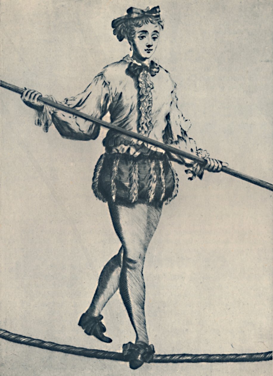 Kuuluisa 1700-luvun köysikävelijä, 1942 tekijältä Unbekannt