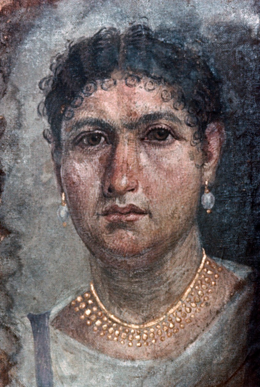 Fayum-muotokuva Alinesta, joka tunnetaan myös nimellä Ténos, 1. vuosisadalla tekijältä Unbekannt