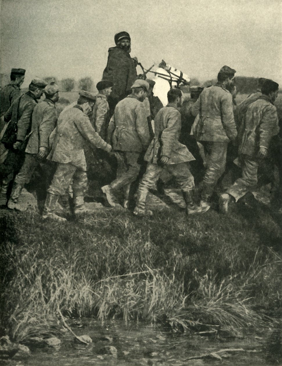 Ranskalainen pohjoisafrikkalainen sotilas vankien tai sodan kanssa, Ensimmäinen maailmansota, 1914, 1920. tekijältä Unbekannt