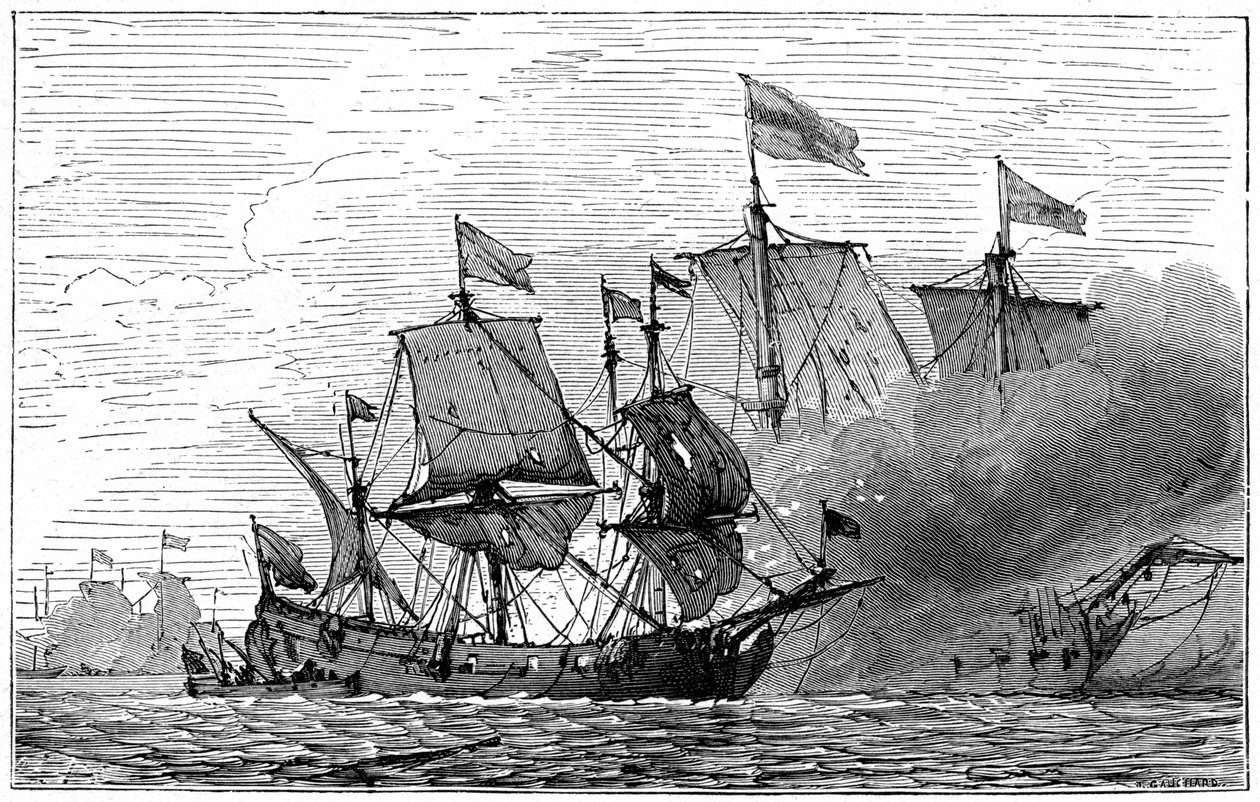 Ranskalainen brûlot-palolaiva, 1700-luku, 1898 tekijältä Unbekannt