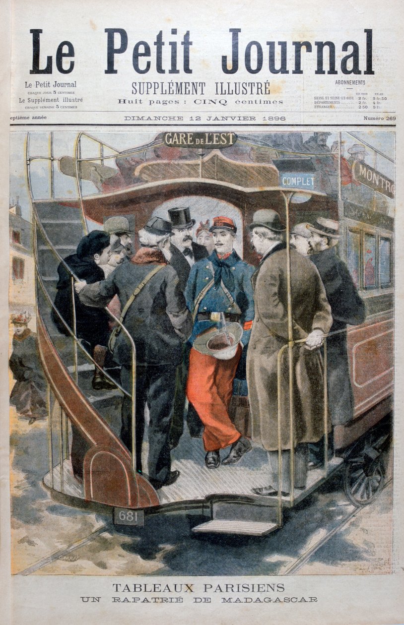 Ranskalainen sotilas kotiin Madagaskarilta, 1896 tekijältä Unbekannt