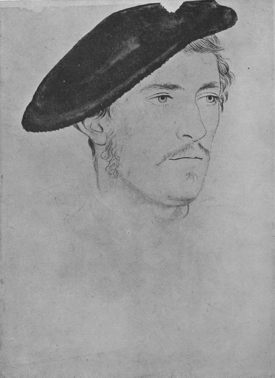 A Gentleman: Unknown Ei, Holbein, 1500-luku, 1945 tekijältä Unbekannt