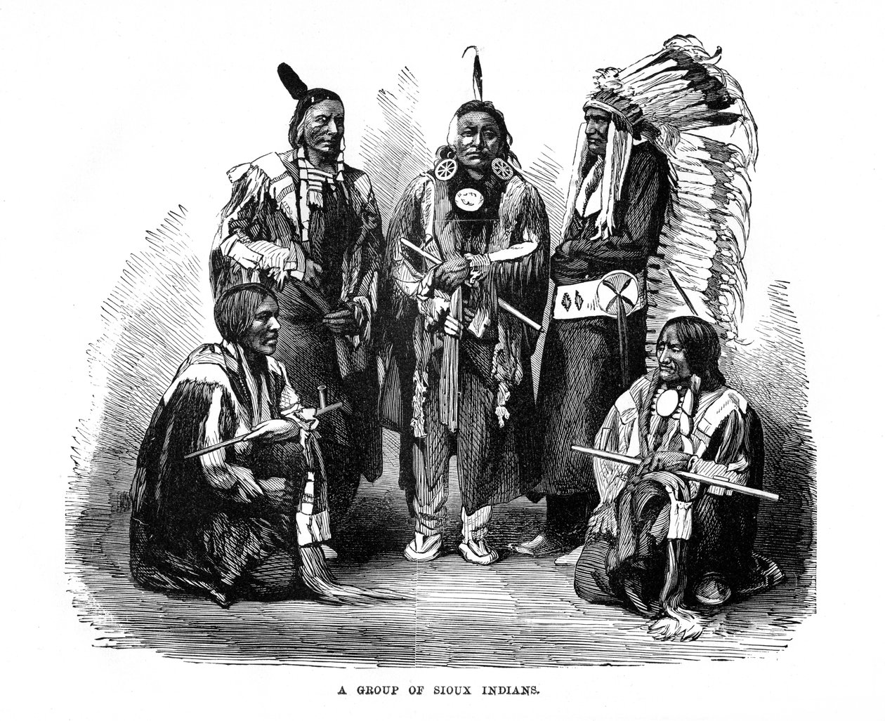 Sioux-intiaanien ryhmä, 1872 tekijältä Unbekannt