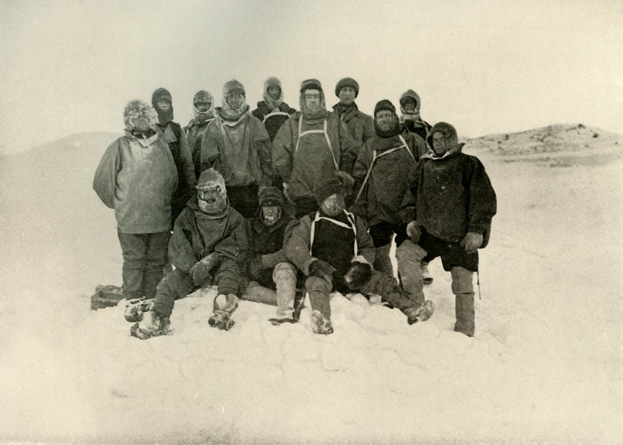 Rantajuhlien ryhmä Winter Quartersissa, c1908, 1909. tekijältä Unbekannt