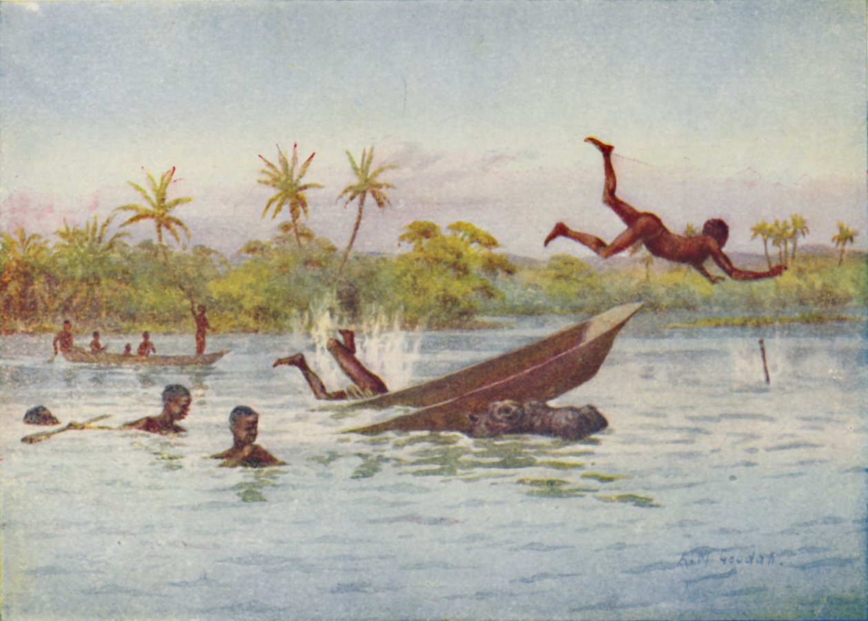 Virtahepometsästys Keski-Afrikassa, 1924 tekijältä Unbekannt