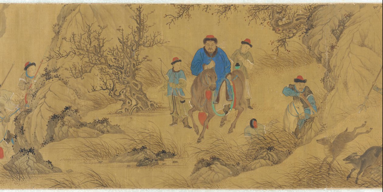 Metsästyskohtaus, 1700-luku. tekijältä Unbekannt