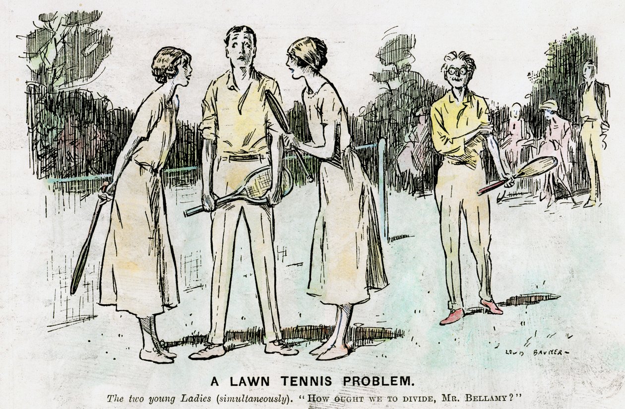 Nurmikon tennisongelma, 1923 tekijältä Unbekannt