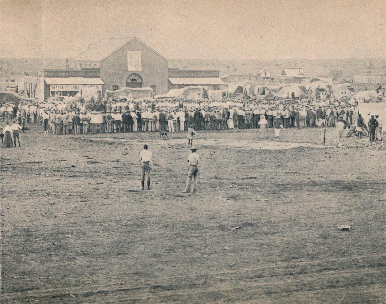 Joukkokokous Bulawayossa, c1900. tekijältä Unbekannt