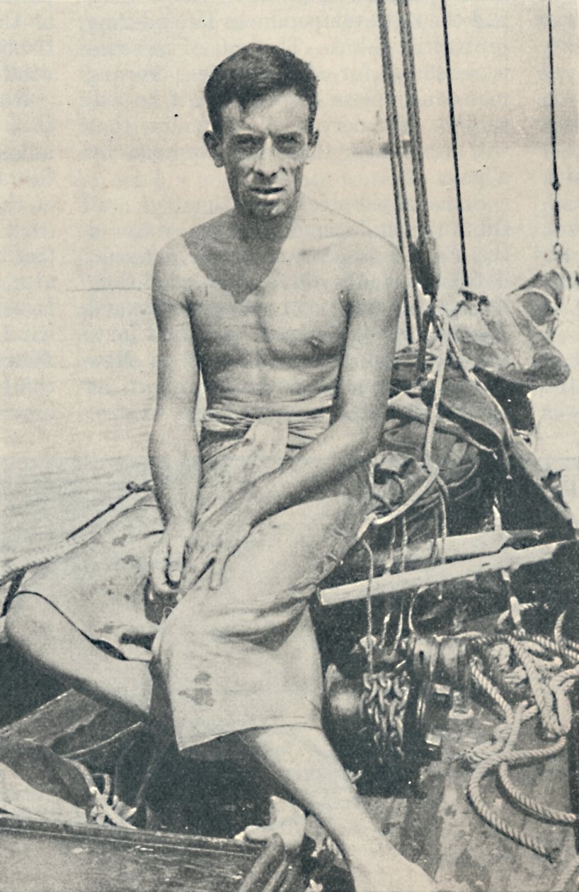 Moderni Ulysses. Gerbault kuvattiin Suvassa Fidžin saarilla, 1936 tekijältä Unbekannt
