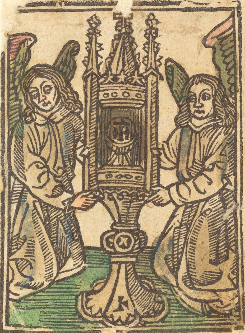Kahden enkelin hallussa oleva monstrance, 14951500. tekijältä Unbekannt