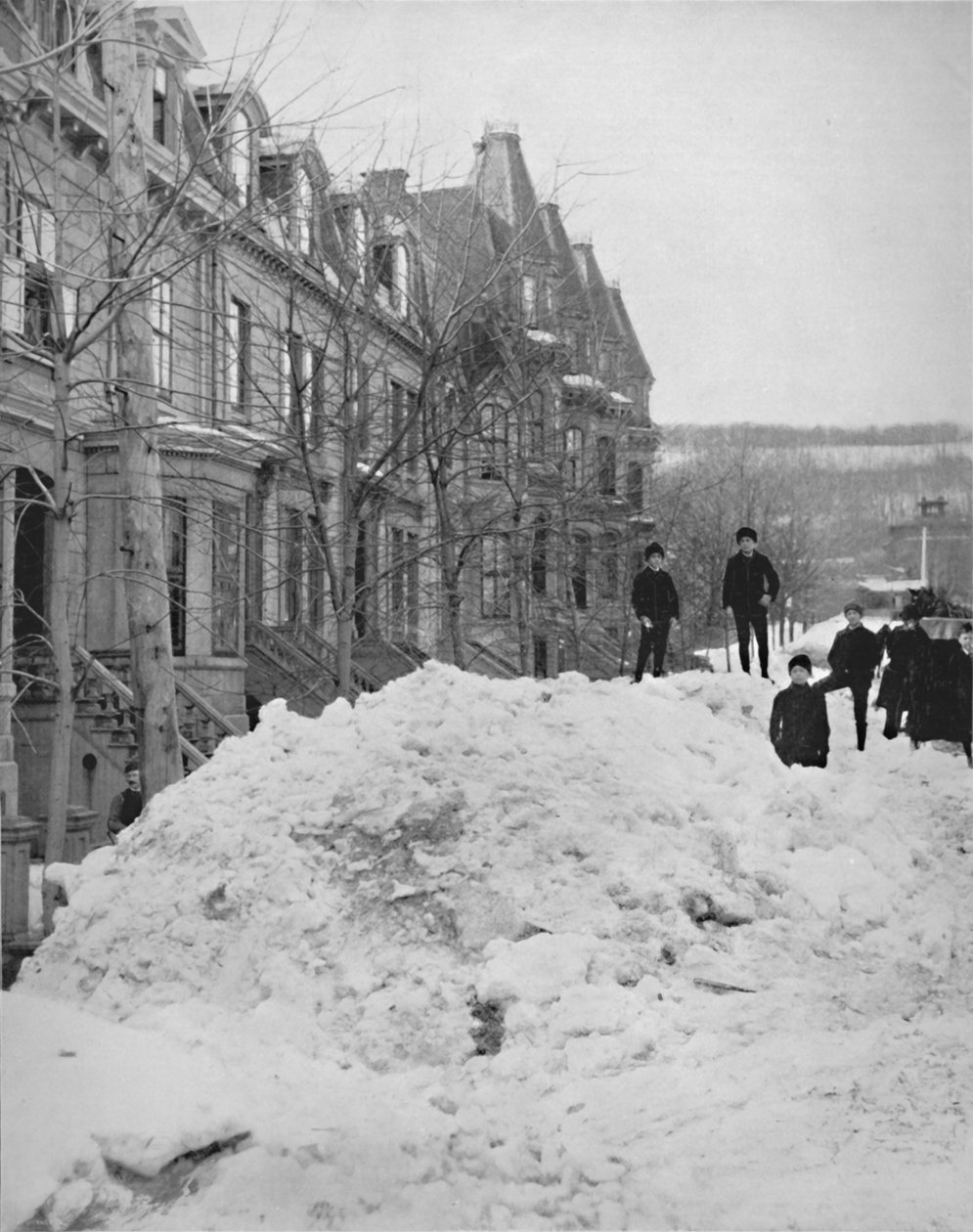 Montreal Street talvella, 1800-luku tekijältä Unbekannt