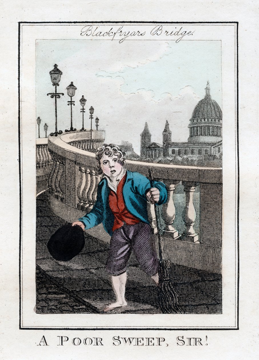 Huono pyyhkäisy, Sir!, Blackfriars Bridge, Lontoo, 1805 tekijältä Unbekannt