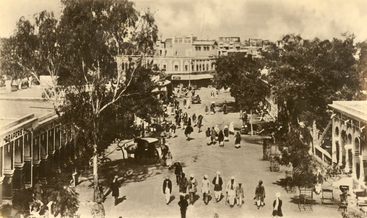 Osa Sadar Bazarista, Rawalpindi - otettu Massy Gatesta, c1918-c1939. tekijältä Unbekannt