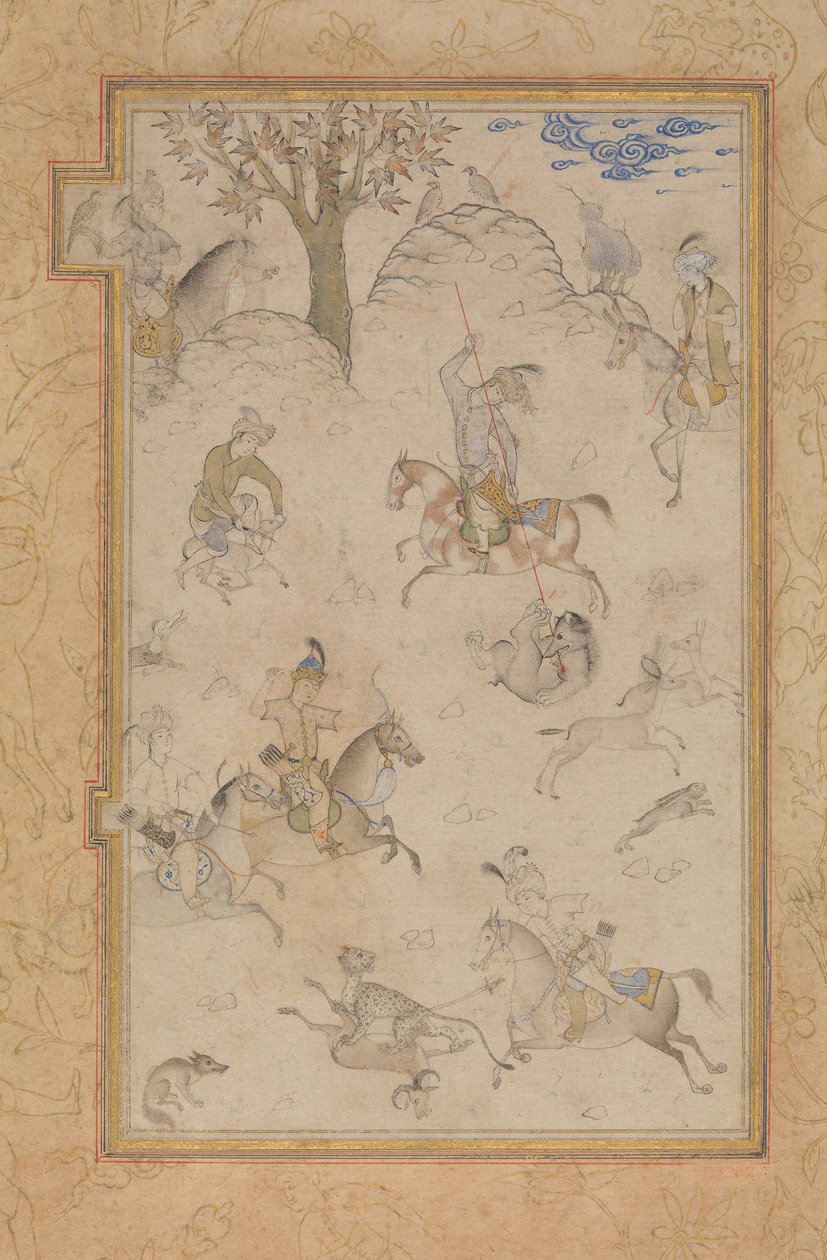 Ruhtinasmetsästys, 1500-luvun loppu. tekijältä Unbekannt