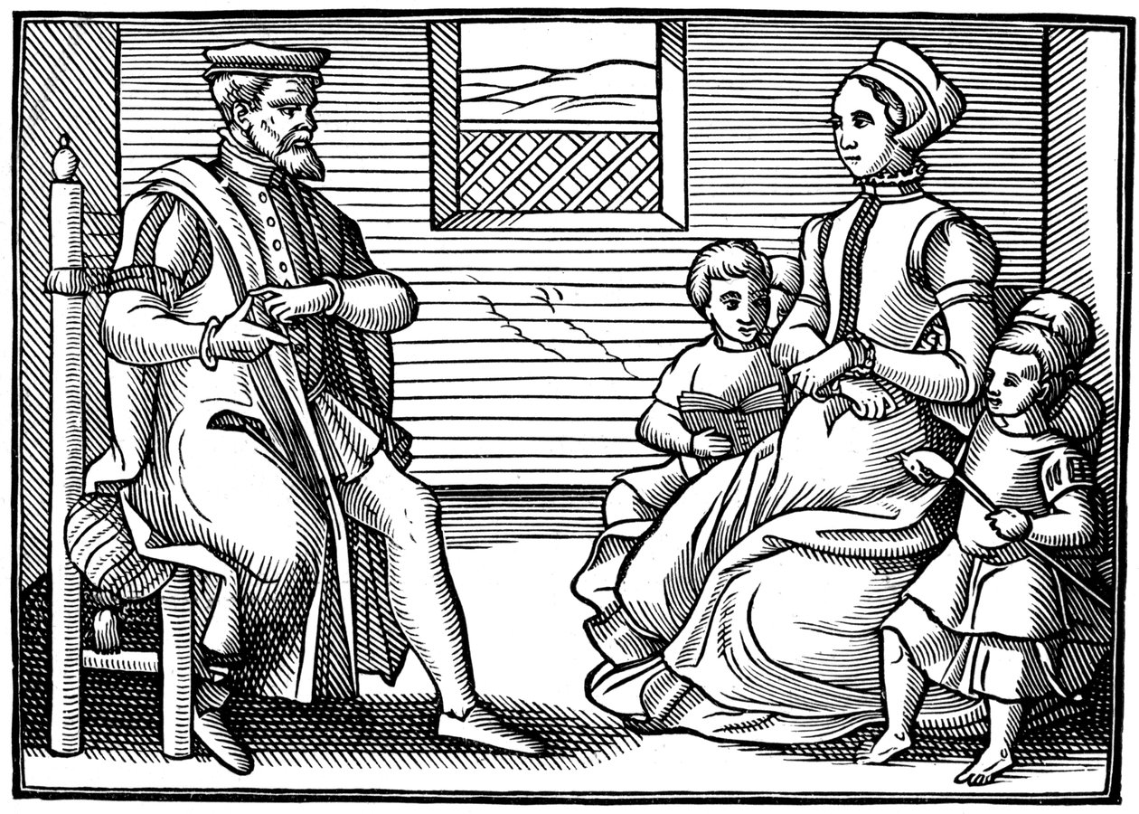 Puritaaninen perhe, 1563 tekijältä Unbekannt