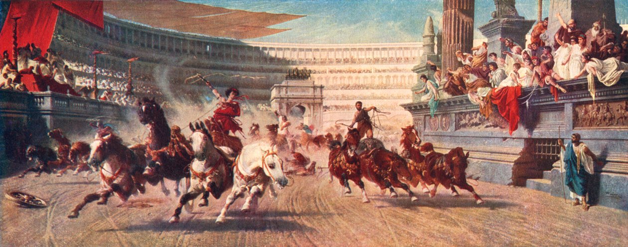 Roomalainen vaunukilpailu, The Circus Maximus, 1900-luku tekijältä Unbekannt