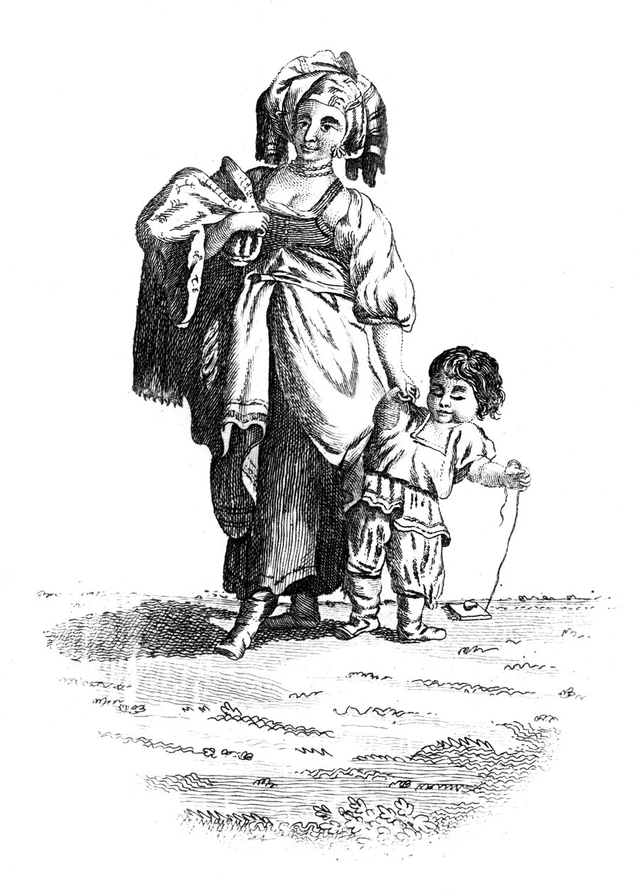 Venäläinen nainen, 1800-luku tekijältä Unbekannt