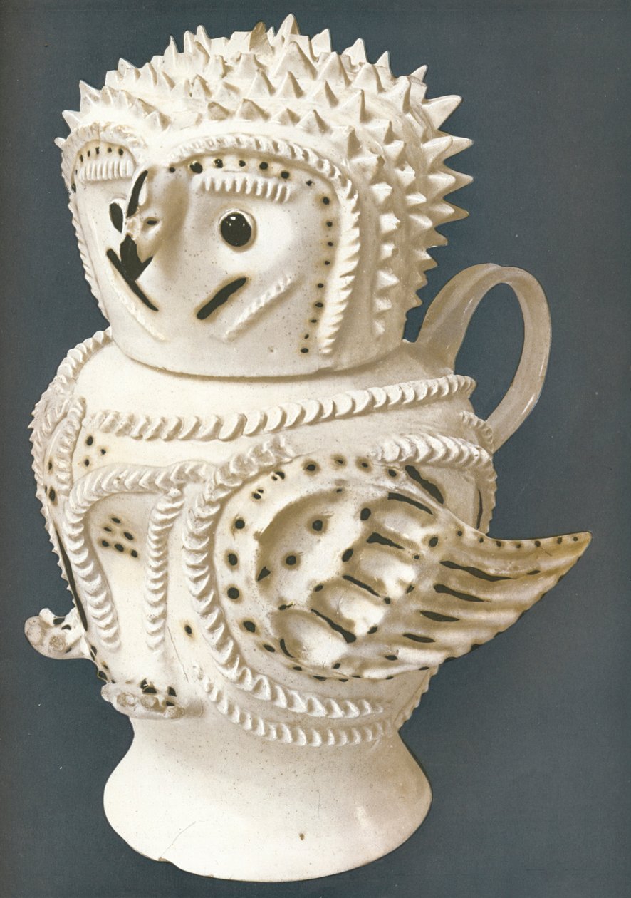 Kannuna käytetty suolalasipöllö, kupin pää, c1730-c1755, 1913 tekijältä Unbekannt