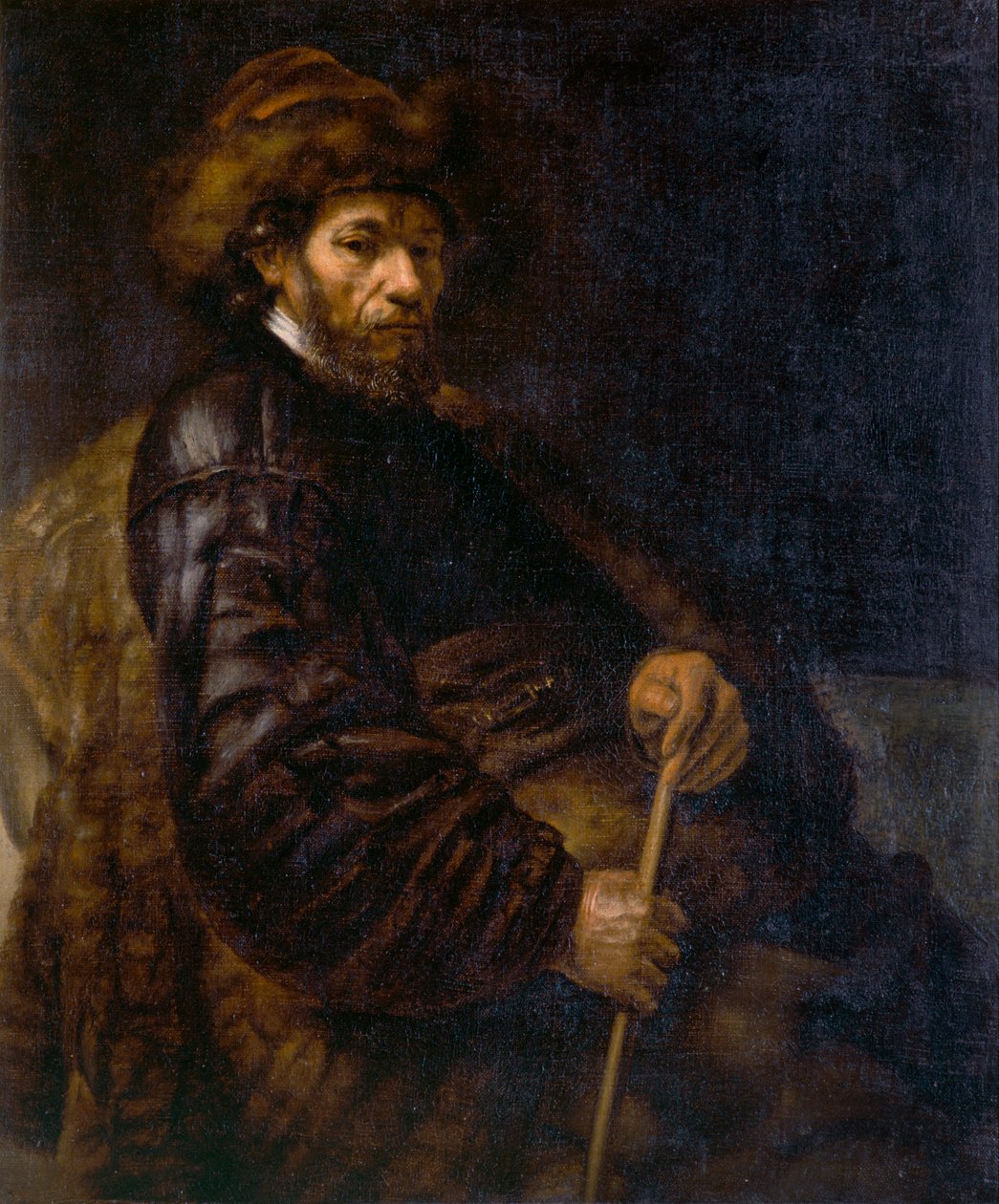 "Istuva mies kepillä", c1800-c1850 tekijältä Unbekannt