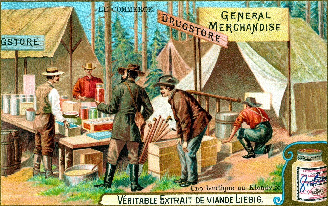Kauppa Klondykessa, 1900 tekijältä Unbekannt