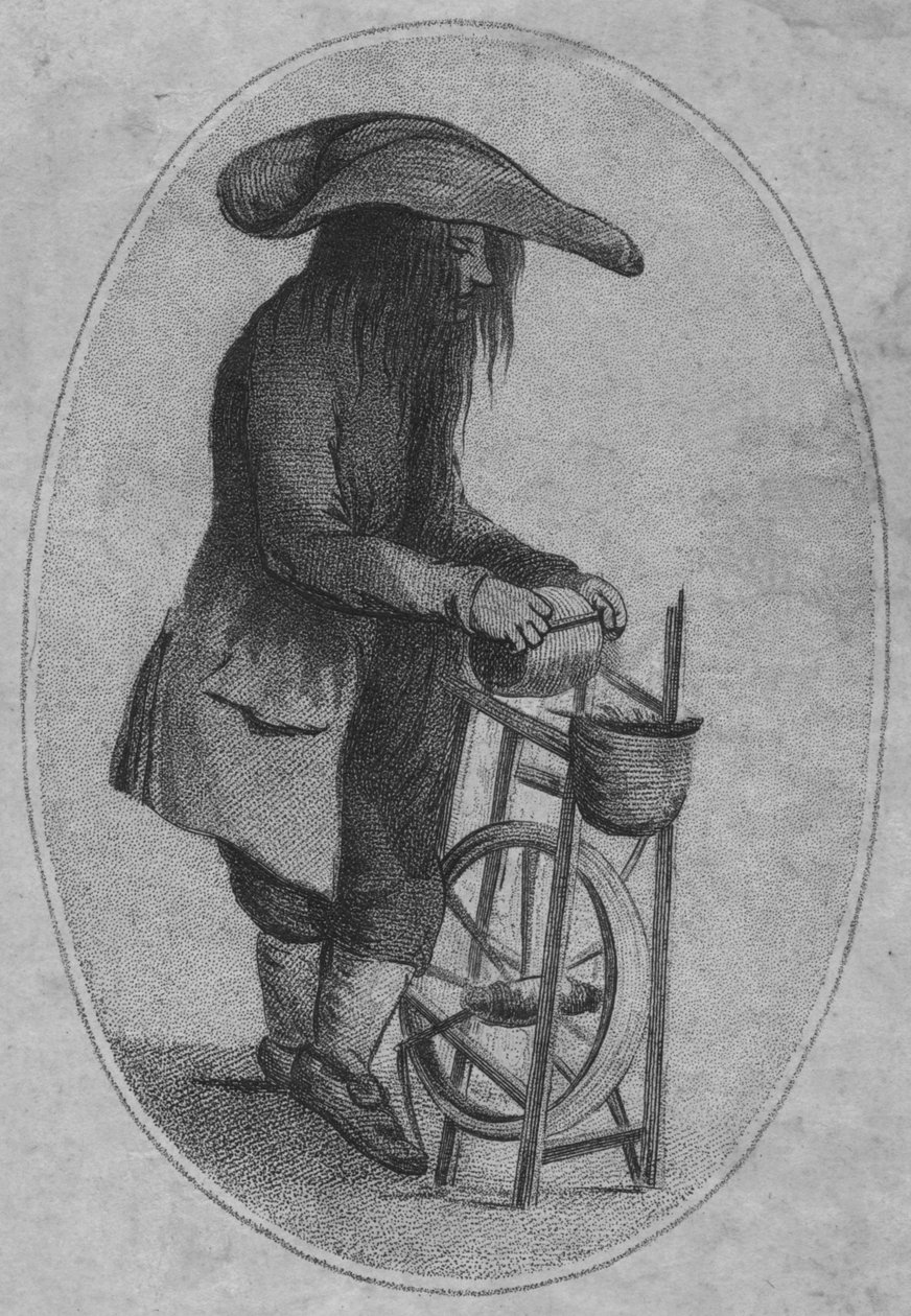 Luonnos veitsimyllystä, 1753 tekijältä Unbekannt