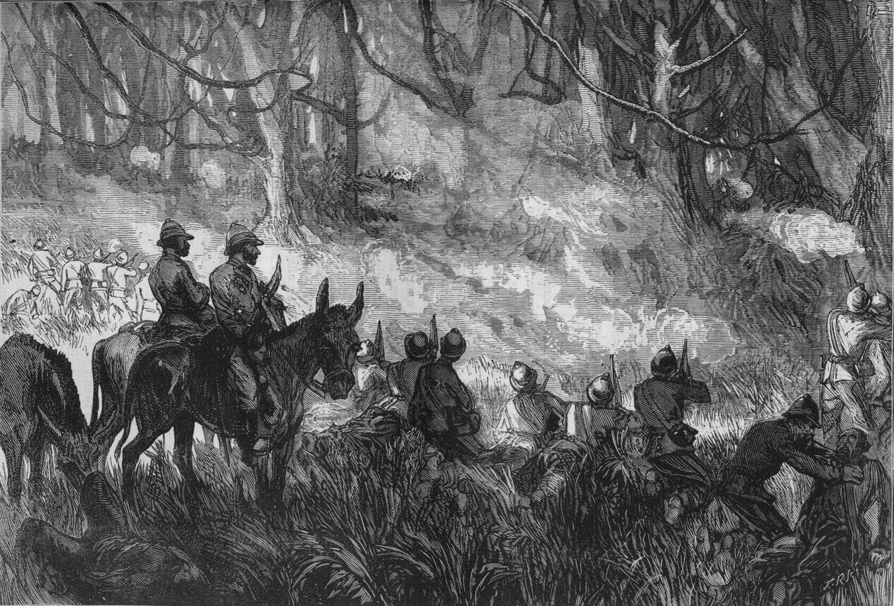 Kahakka metsässä, 1880 tekijältä Unbekannt