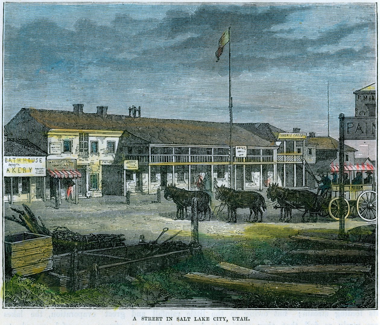 Katu Salt Lake Cityssä, Utahissa, Yhdysvalloissa, 1880 tekijältä Unbekannt