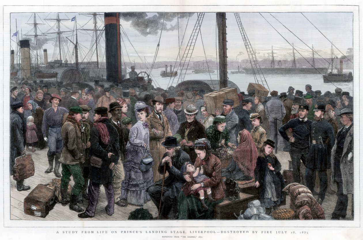 Tutkimus elämästä Princes-lentokentällä, Liverpool - Tuli tuhosi 28. heinäkuuta 1874 tekijältä Unbekannt