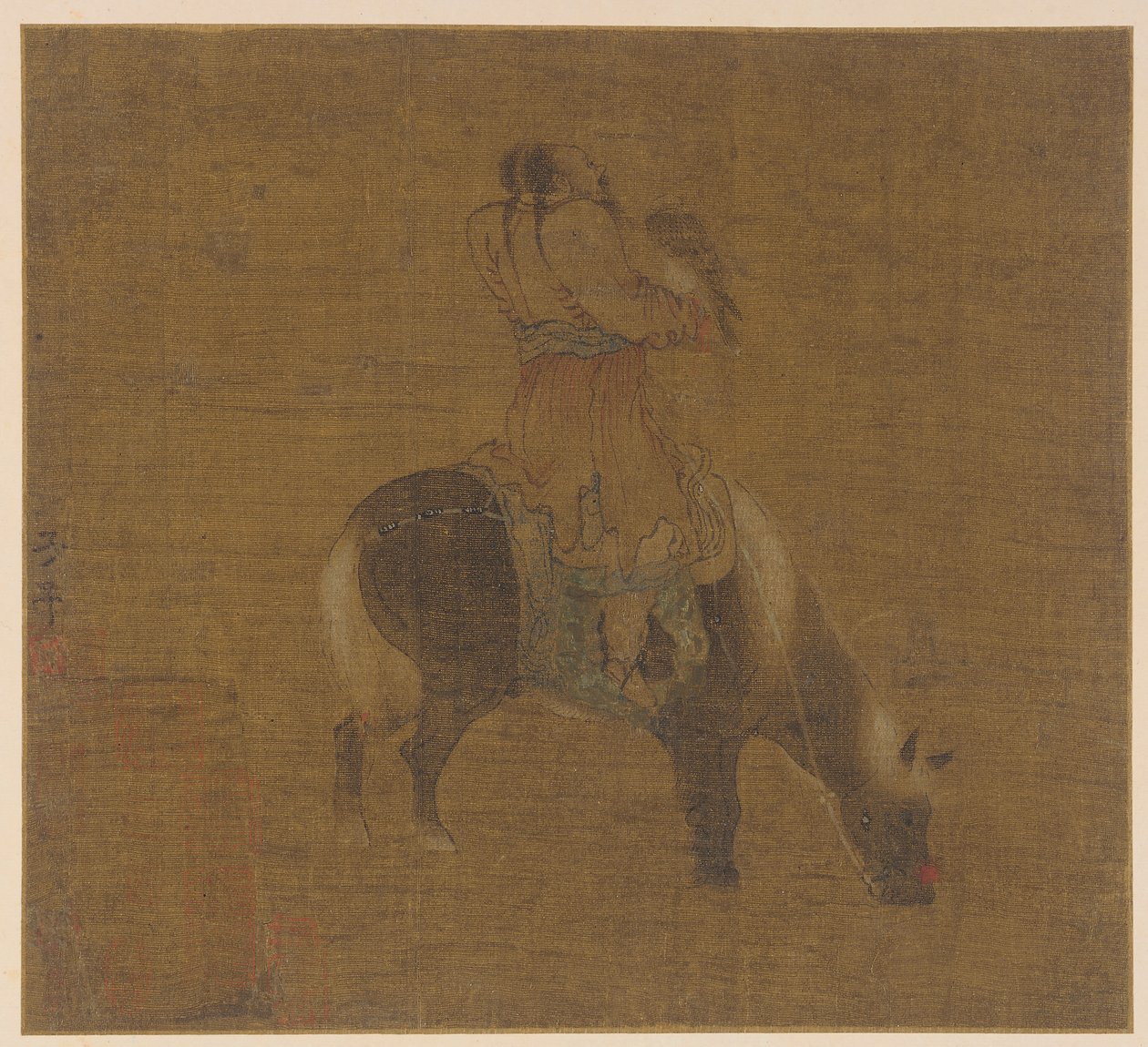 Tatari ratsumies haukan kanssa, Ming-dynastia, 1368-1644. tekijältä Unbekannt