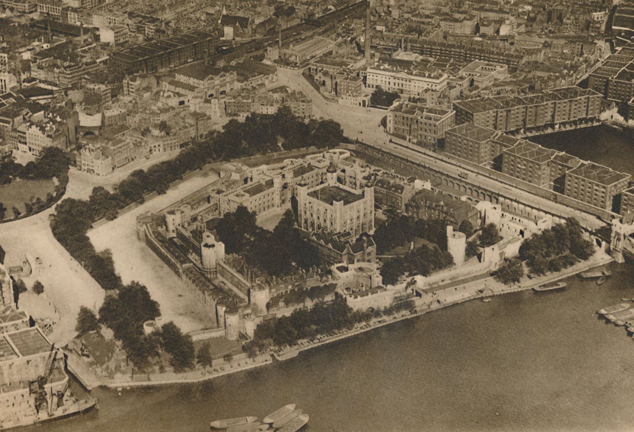Näkymä hänen linnoituksestaan, jota William Valloittaja ei kuvitellut: Torni ilmasta, vuodelta 1935. tekijältä Unbekannt