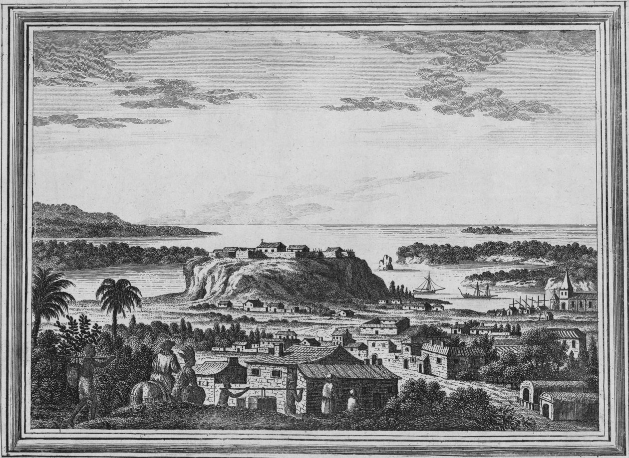 Näkymä Acapulcon satamasta, n. 1768 tekijältä Unbekannt