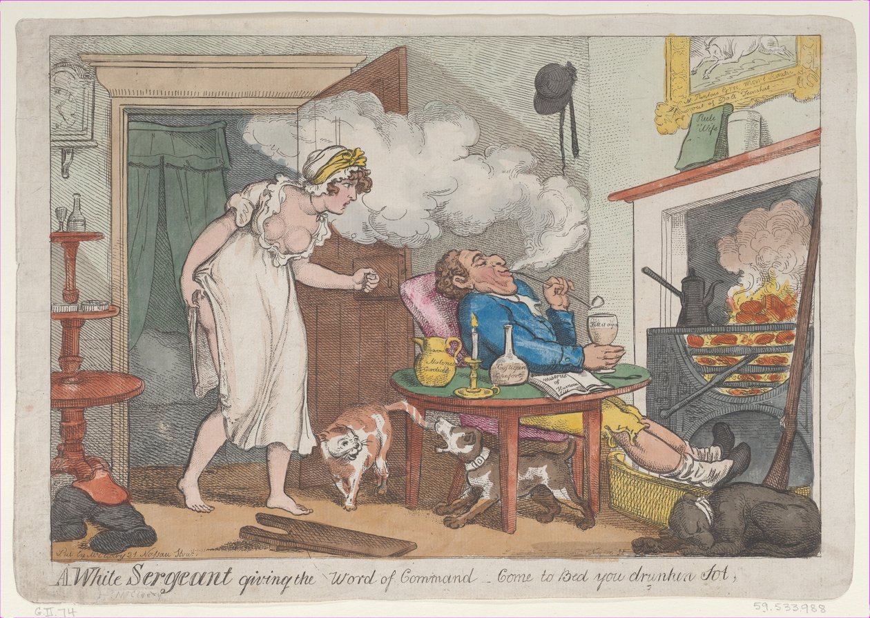 Valkoinen kersantti antaa käskyn - Tule nukkumaan sinä humalassa, 2. toukokuuta..., 25. toukokuuta 1807. tekijältä Unbekannt