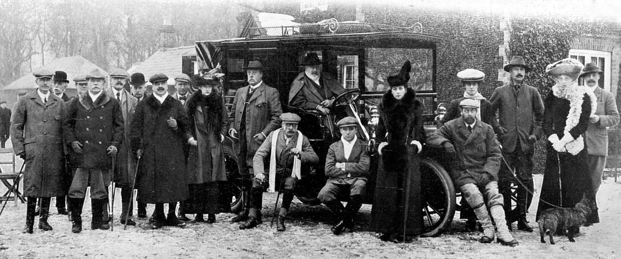 Talvipäivien ammunta Sandringhamissa, Norfolkissa, c1902-1910 1910 tekijältä Unbekannt