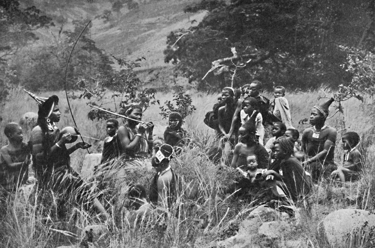 Zululainen muusikko ja yleisö, 1912 tekijältä Unbekannt