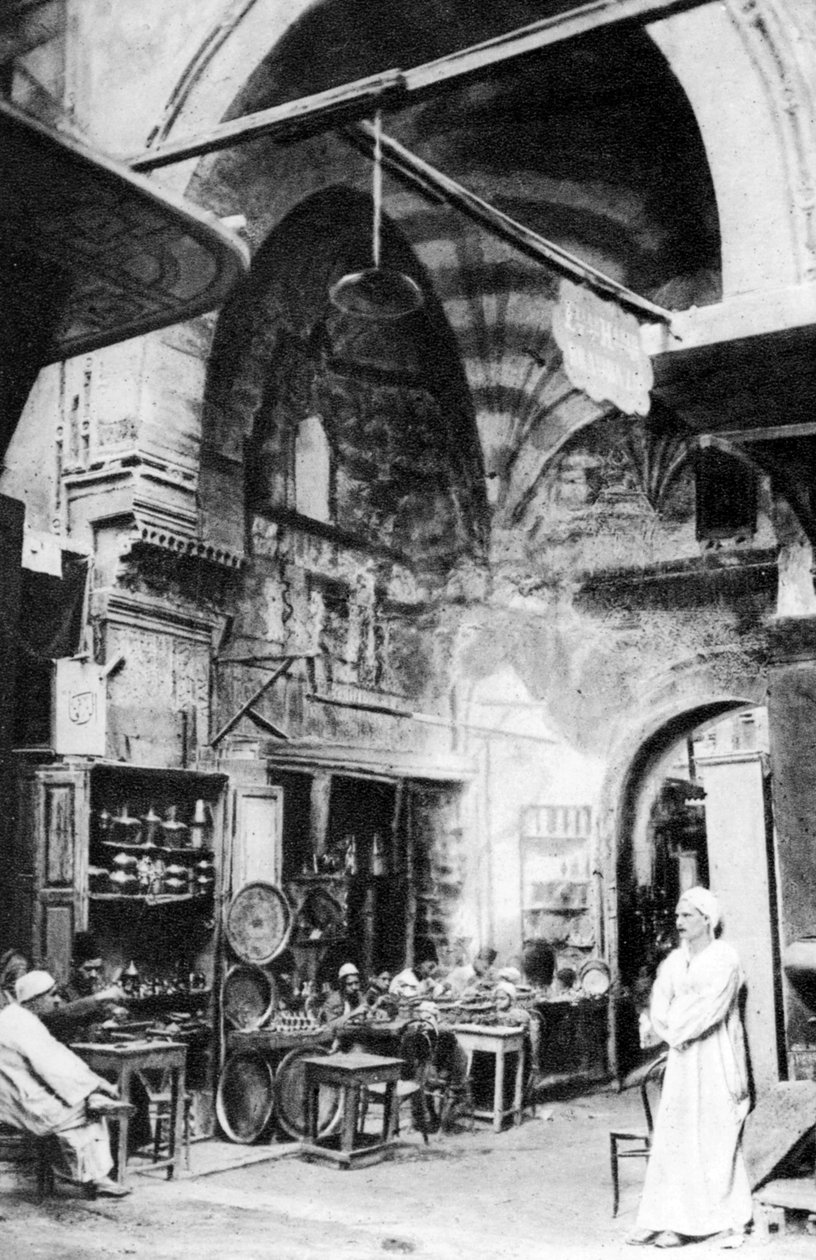 Basaari Kairossa, Egyptissä, 1920-luku tekijältä Unbekannt