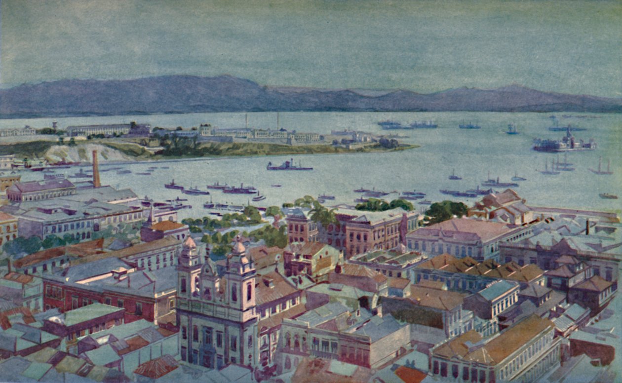 Hieman Rioa Ilha das Cobran ja Ilha Fiscalin kanssa, 1914 tekijältä Unbekannt