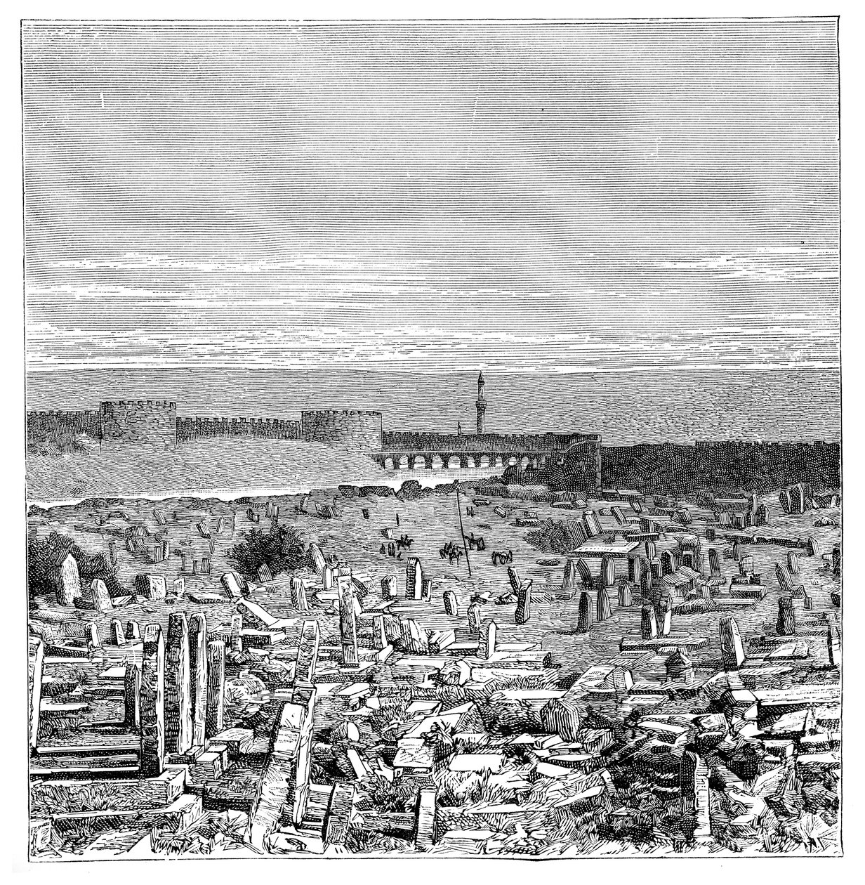 Silta Tigris-joen yli, Diyarbakir, Turkki, 1895 tekijältä Unbekannt