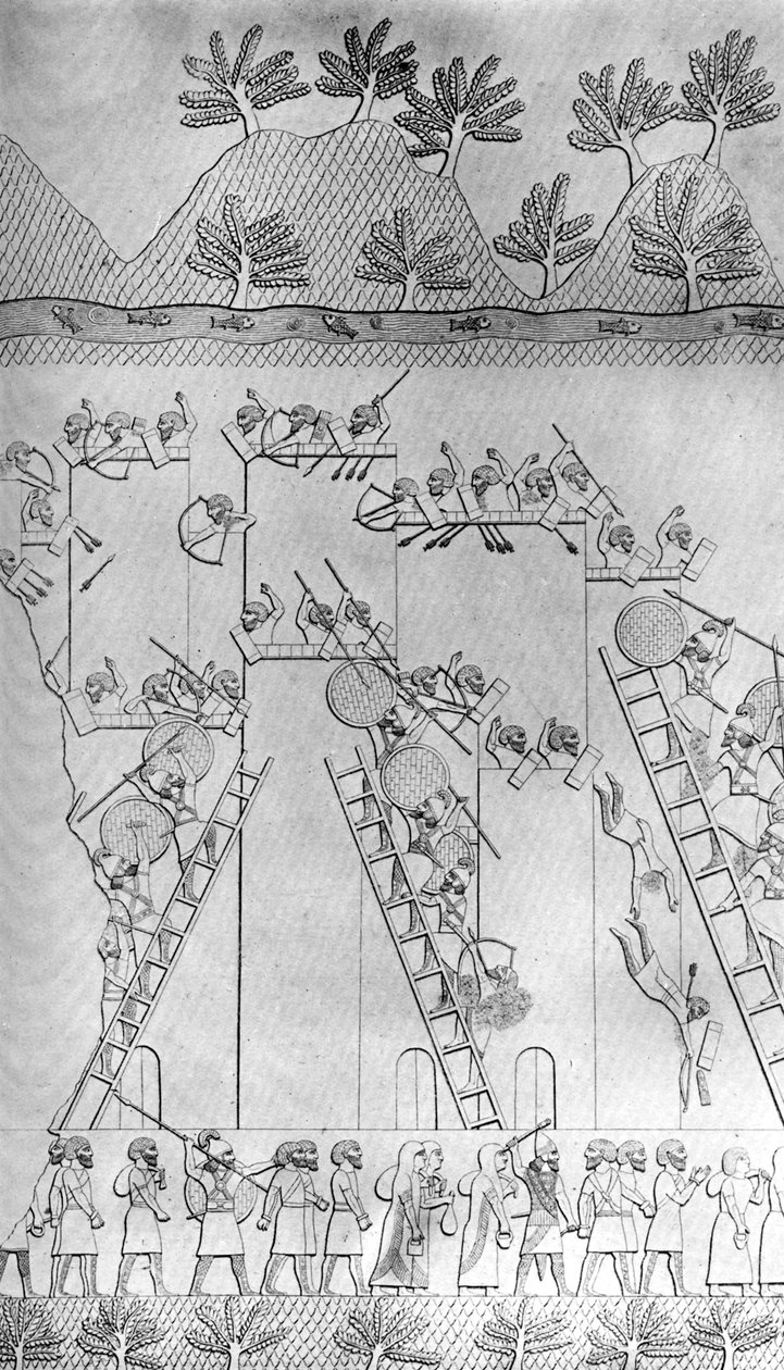 Kaupunki, jonka assyrialaiset valtasivat, c1853, c1900-1920 tekijältä Unbekannt