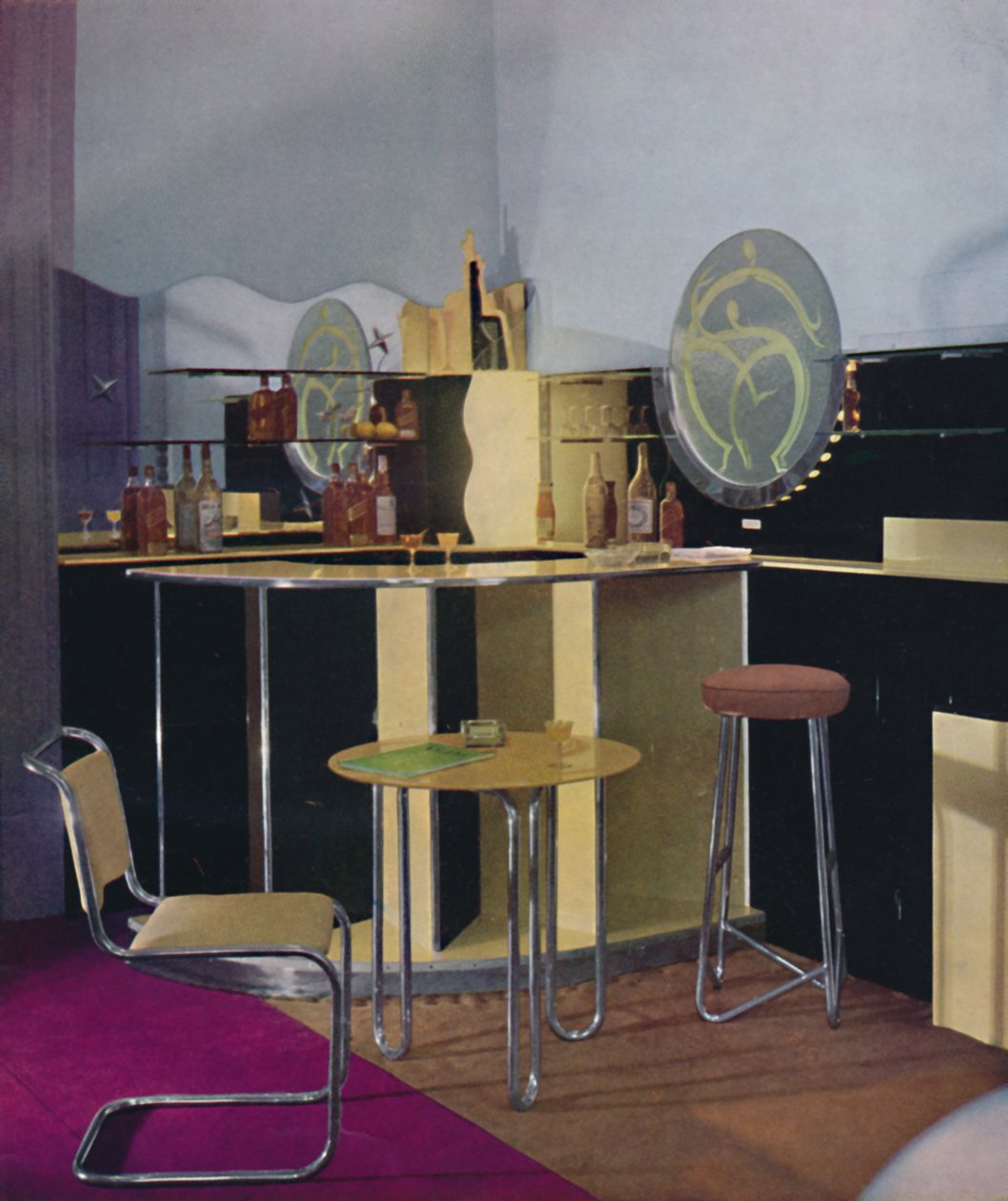 British Vitrolite Company of London cocktailbaari, jonka suunnitteli Kenneth Cheesman, 1935 tekijältä Unbekannt
