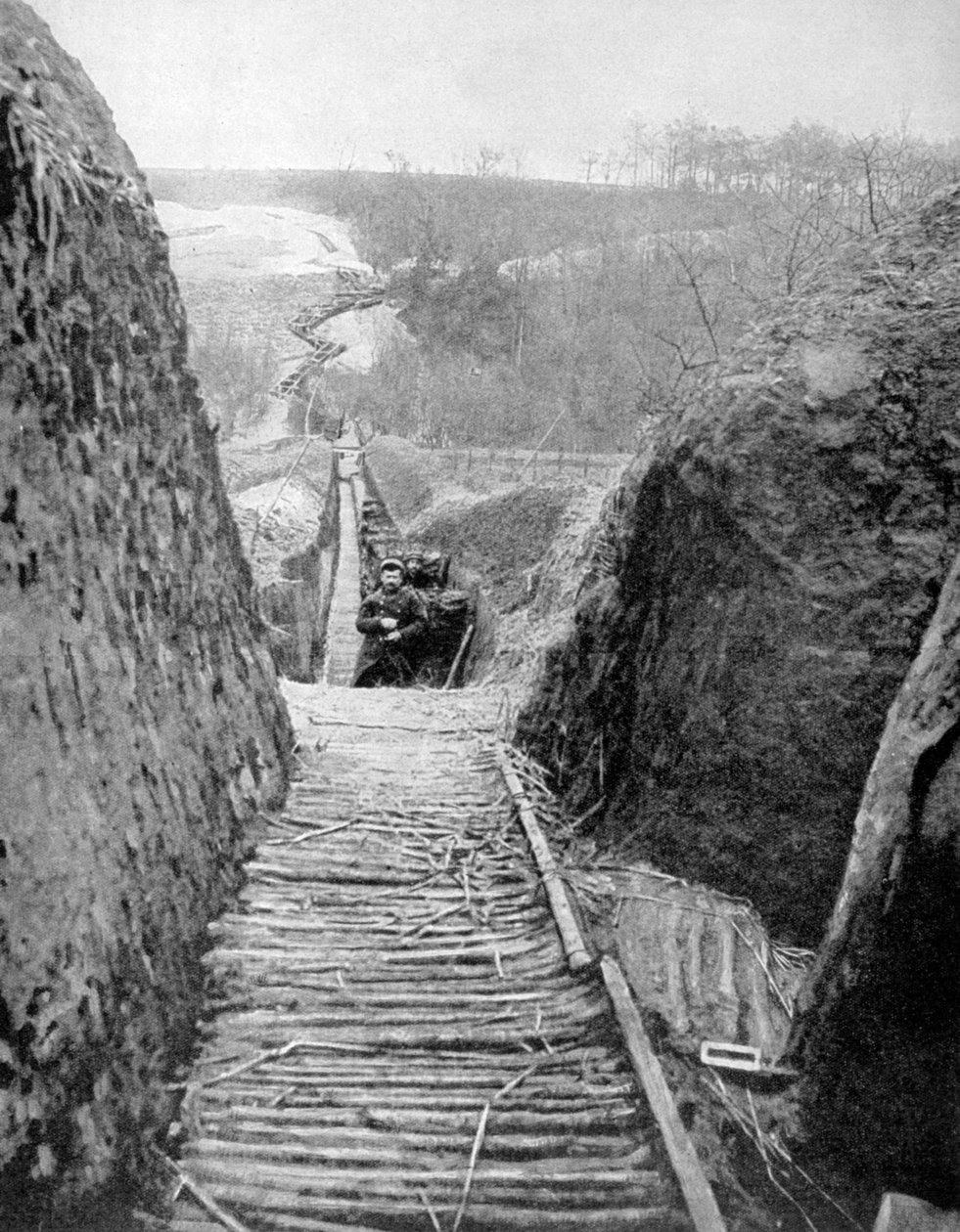 Viestintähauta ja polku rintamaan, Ranska, ensimmäinen maailmansota, 1915 tekijältä Unbekannt