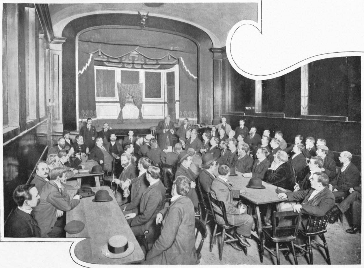 Keskustelu Eleusis Clubissa Lontoossa, n. 1903 1903 tekijältä Unbekannt