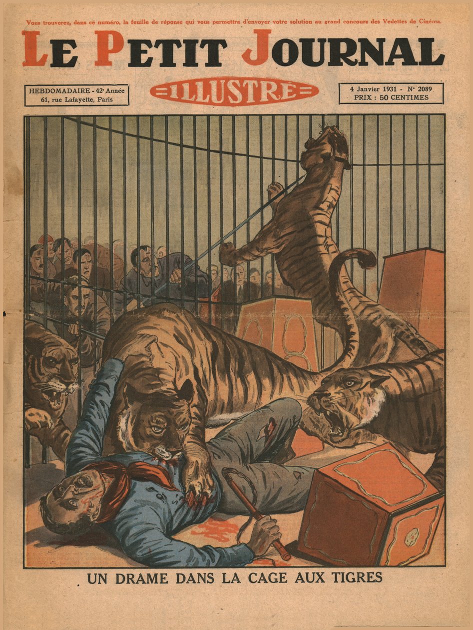 Draama tiikerihäkissä, 1931. tekijältä Unbekannt