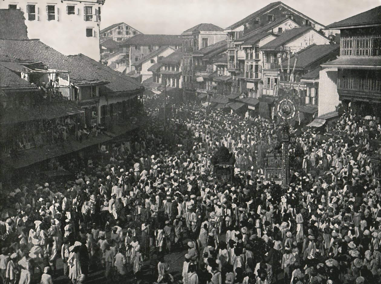 Suuri syntyperäinen kulkue, Bombay, Intia, 1895. tekijältä Unbekannt