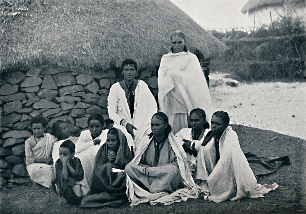 Ryhmä abessiinilaisia, 1912 tekijältä Unbekannt
