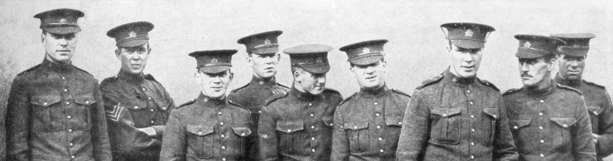 Ryhmä kanadalaisia sotilaita, 1914 tekijältä Unbekannt