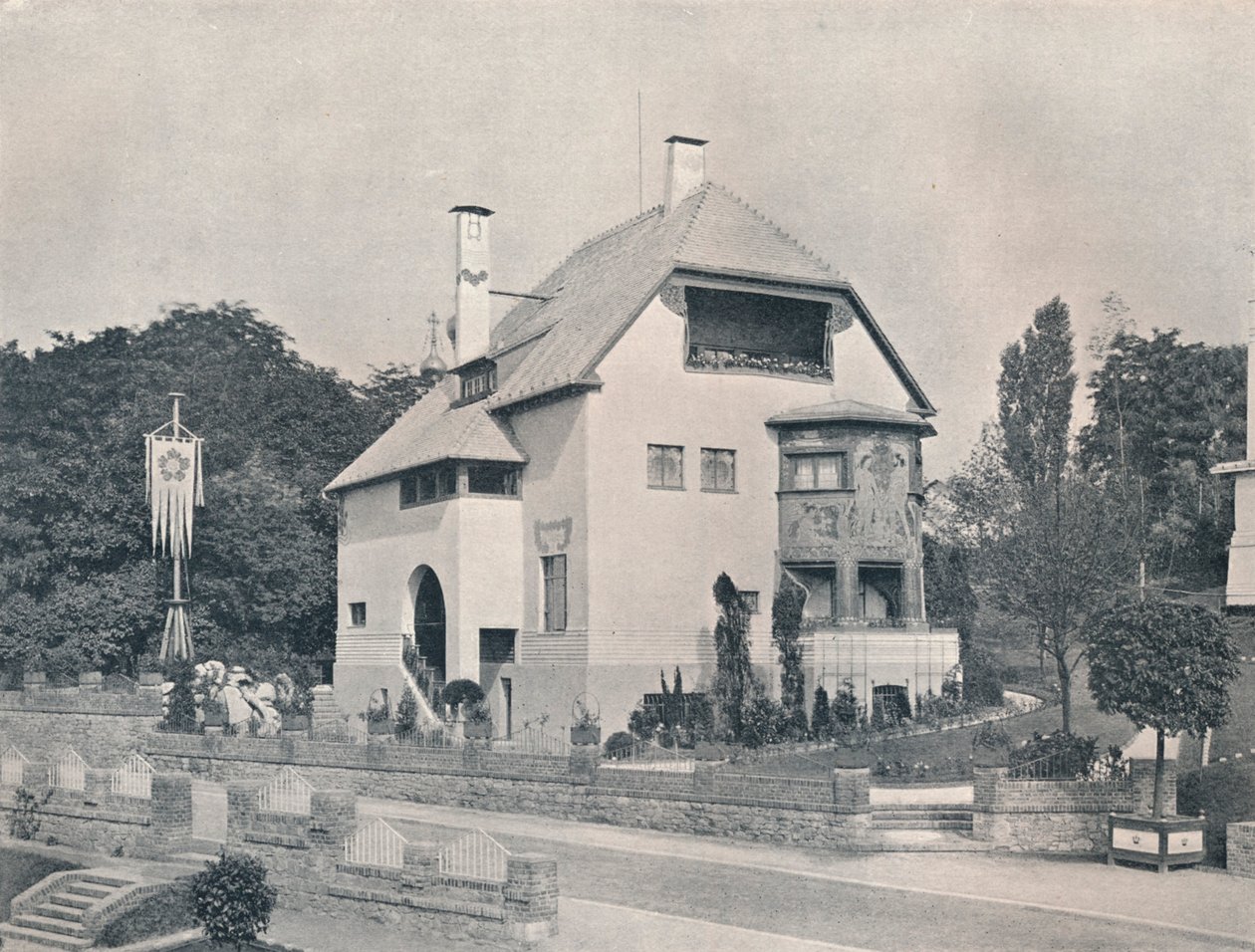 Hans Christiansenin suunnittelema talo, c1901 1901-1902 tekijältä Unbekannt