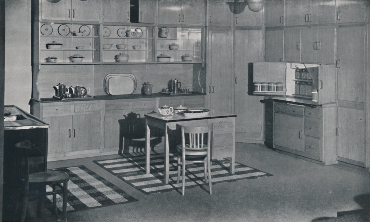 Keittiön on järjestänyt ja varustanut Heal & Son, Ltd. of London, 1942 tekijältä Unbekannt