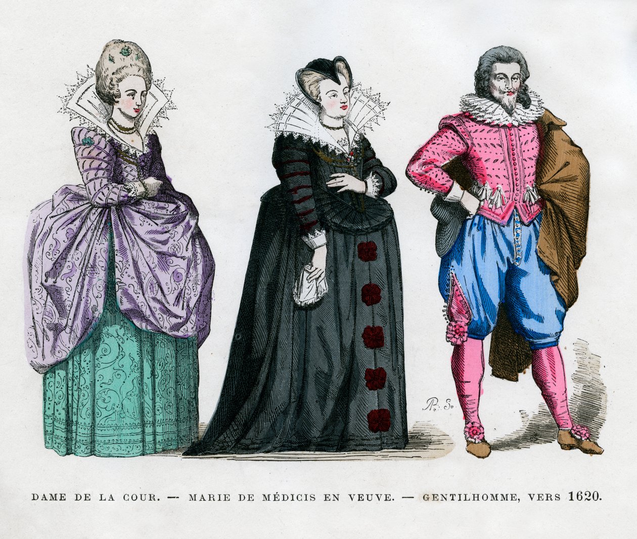 Hovinrouva, Marie de Medici leskenä ja herrasmies, c1620 1882-1884 tekijältä Unbekannt